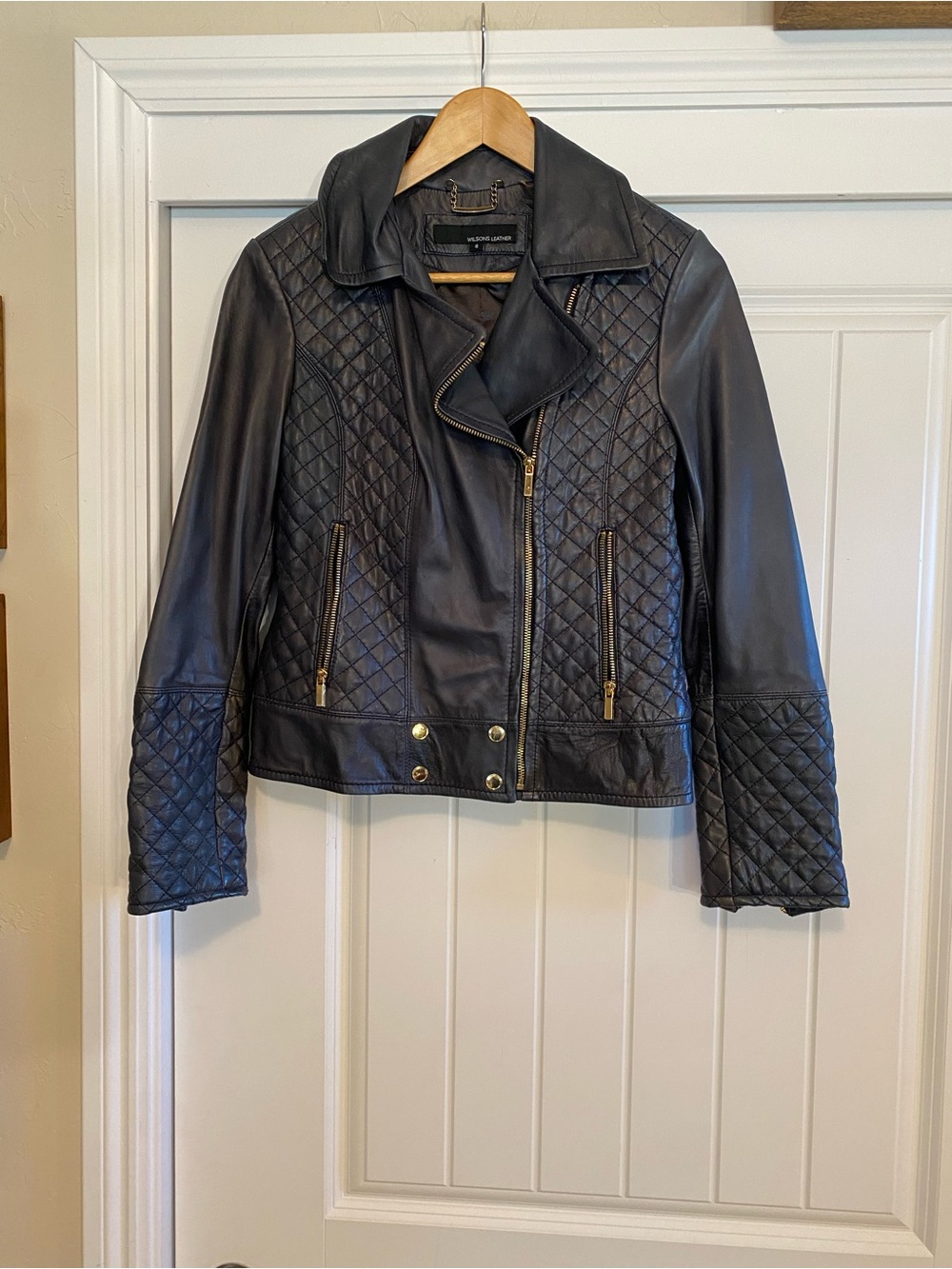 Wilson’s Quilted Leather Moto Jacket
